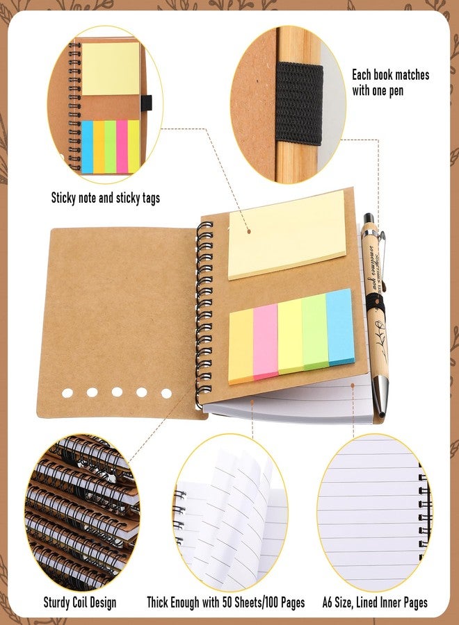 Watersay Valentines Employee Coworkers Gifts Bulk for Office Inspirational Notebooks with Thank You Pens Christmas Team Staff Appreciation Gifts for Adults Women Men(10 Set) - Image 4